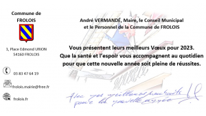 Vœux & Informations Décembre 2022